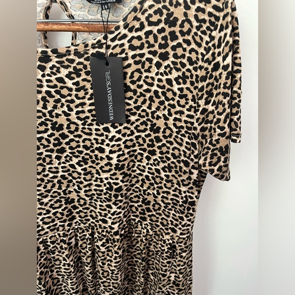 Wednesday’s Girl Maternity Dress cheetah Leopard Print NWT Size 14 NEW - Picture 6 of 8